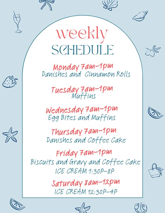 The Brew LLC Weekly Schedule